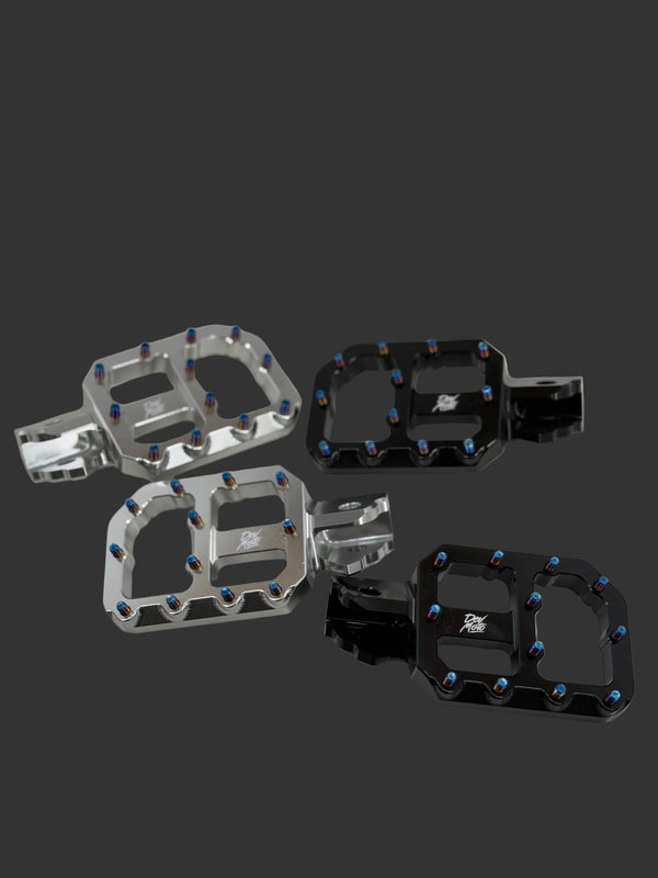Wide e-moto foot pegs for Sur-Ron, Talaria and E Ride Pro