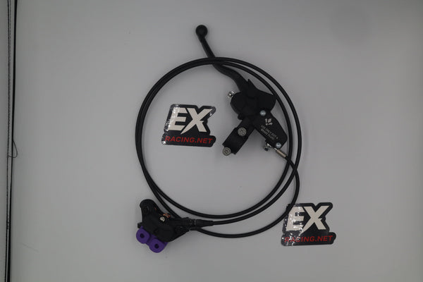 Rear Formula eMoto brake with four-piston caliper