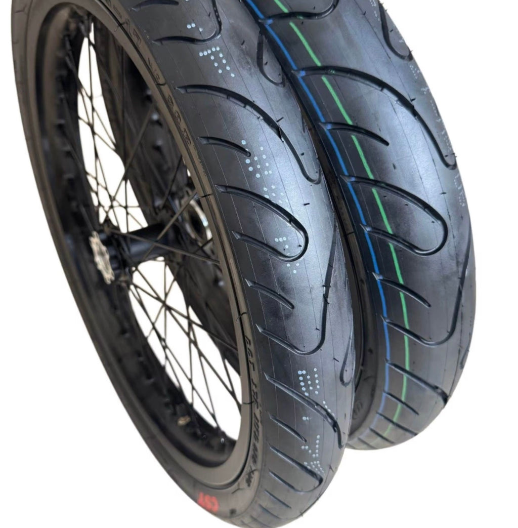 Surron lbx black supermoto wheel set