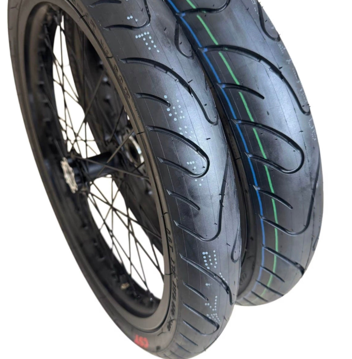 Surron lbx black supermoto wheel set
