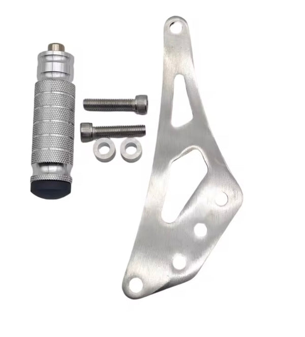 Sur-Ron Ultra Bee foot lock in silver and black