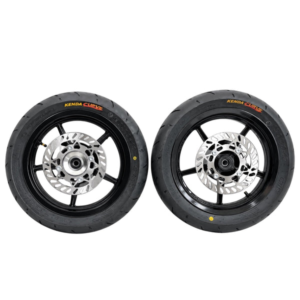 12 inch chrome supermoto wheel set for Tuttio, Yozma and RTR