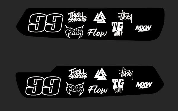 Super 73 slim battery decal